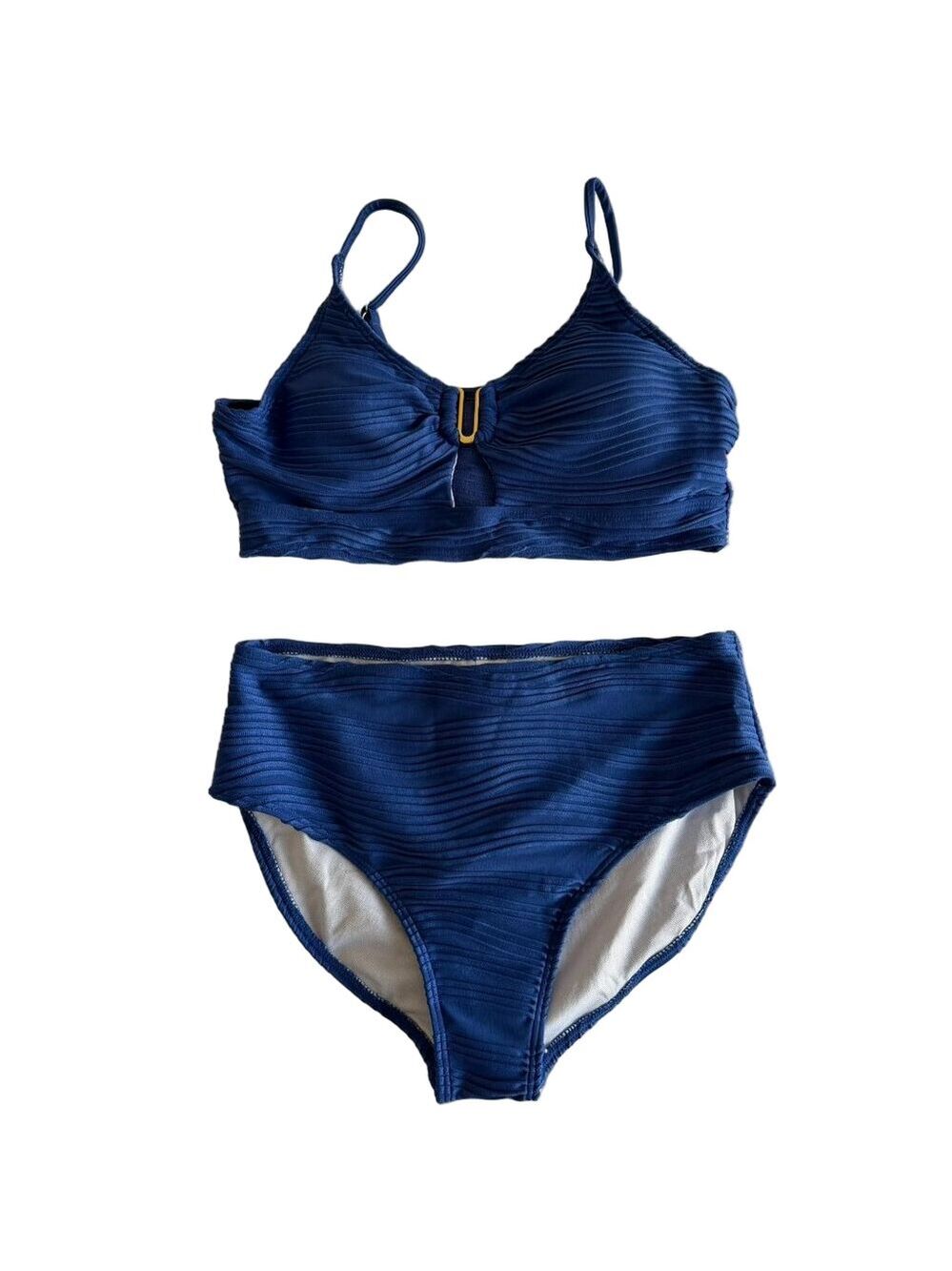 NEW Blue 2 Piece Bikini Swimsuit Youth Size 15-16 #26005